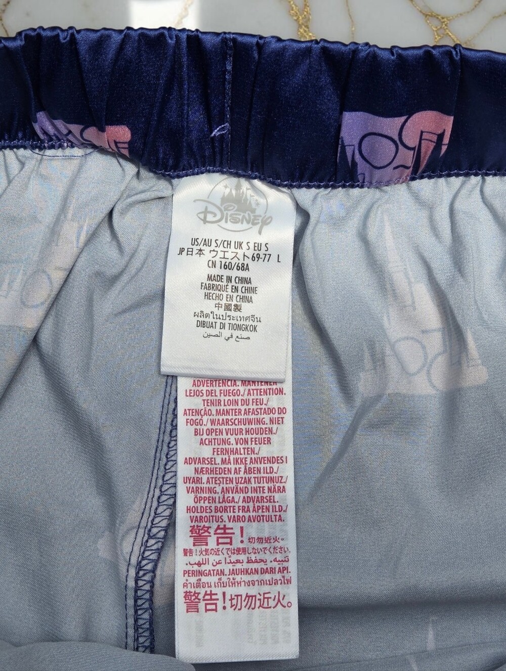 Disney 50th Anniversary Pajama Set Pjs Navy Pink Womens Small S Long Sleeve Pant - Picture 8 of 12